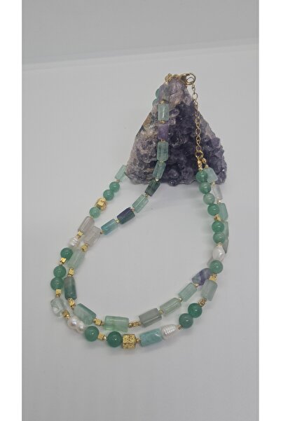 best bioenerji taş terapi Avantürin & Fluorite Double Necklace – the Meeting ...