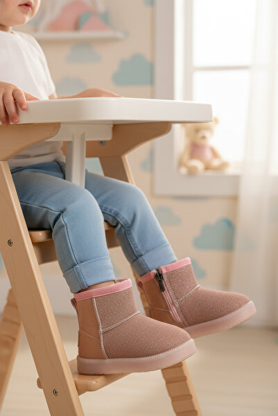 WALKWAY 1212 B Pink Glittery Girl's Boots