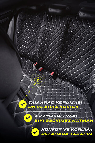 TORPEDO Elite Serisi Nefes Alabilir Oto Koltuk Koruma Kılıfı - Tam Set