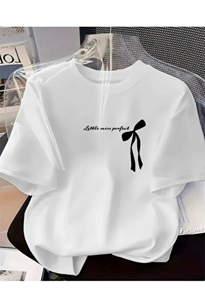 FUFLUNS Little Miss Perfect Printed Unisex Women'S/Men's Oversized Crew Neck ...