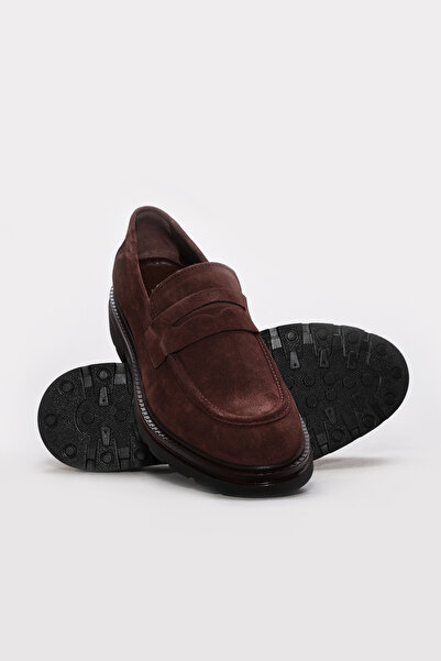 Ayakkabıhane Inside and Outside Genuine S Suede D Leather Brown Eva Men's Cas...