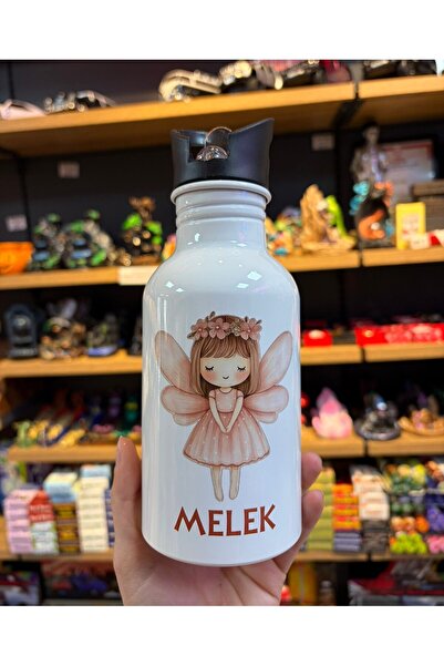 Efsuni İşler Kişiye, İsme Özel Alüminyum Pipetli Su Matarası, Suluk 600 ml