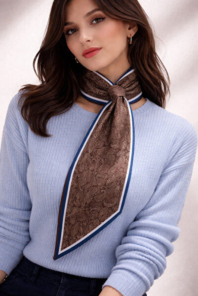 Mavi Masal Reversible Two Pattern Elite Design Women's Scarf 48 cm