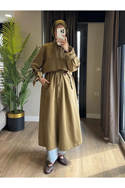 modayaselam Piped Trench Coat