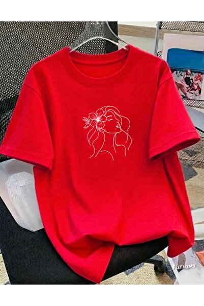 FUFLUNS Flowering Women's Printed Unisex Women'S/Men's Oversize Crewneck T-Shirt