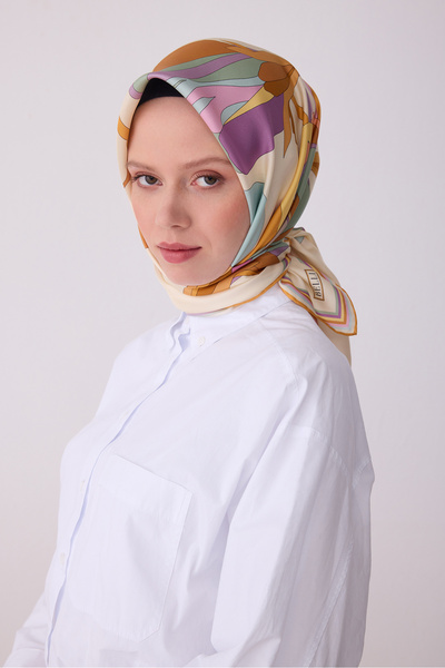 Belli Floral Pattern Silk Twill Scarf - 2026 Spring-Summer (t) 4303-83