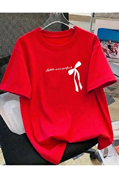 FUFLUNS Little Miss Perfect Printed Unisex Women'S/Men's Oversized Crew Neck ...