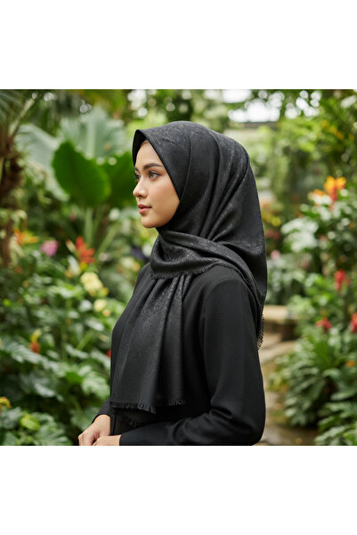 Bonjela Jacquard Floral Print Scarf – Lightweight , Non-Slip , Modern Hijab S...