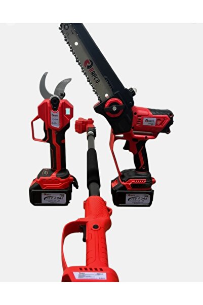 Rapco DÜNYA Profesyonel 3’lü Set 21V Çift Akülü Teleskopik Kollu Bağ Makası v...