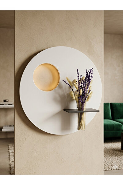 SERENGETI ART SÜMBÜL (50 CM) AHŞAP PİLLİ LEDLİ İSKANDİNAV TARZI DUVAR RAFI MO...