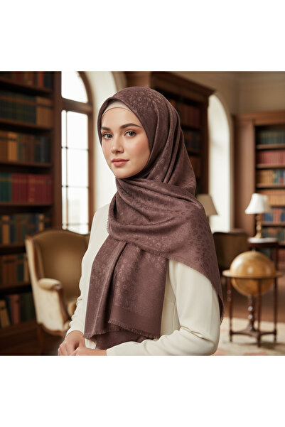 Bonjela Jacquard Floral Print Scarf – Lightweight , Non-Slip , Modern Hijab S...