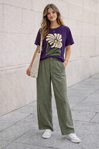 ArtYus Μπλουζάκι Big Flower με τύπωμα Unisex oversized – Μπλουζάκι Casual με ...