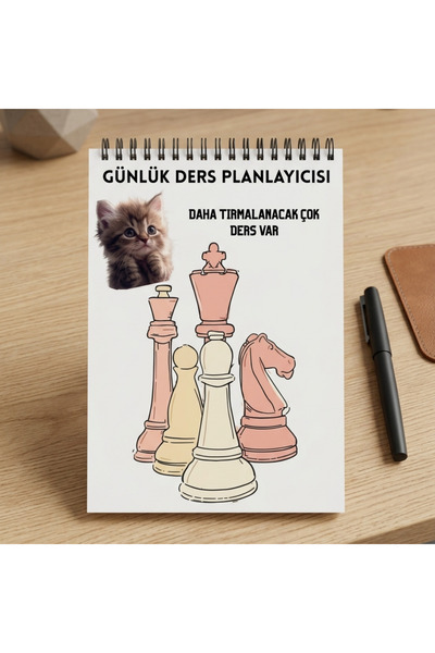 A5 Spiralli Günlük Planlayıcı |Daha Tırmalanacak Çok Ders Var| 60 Yaprak PVC Kapak| Öğrenci Defteri