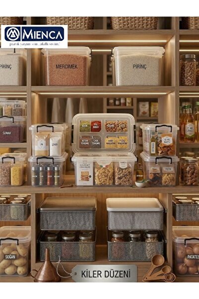 MIENCA Storage Box Set 20 Lt. Transparent Plastic Storage Boxes with Lids, Bp...