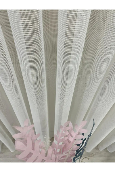 Brillant Ecru(Broken White) Color Modern Textured Knitted 1/3 Sik Pleat Tulle...