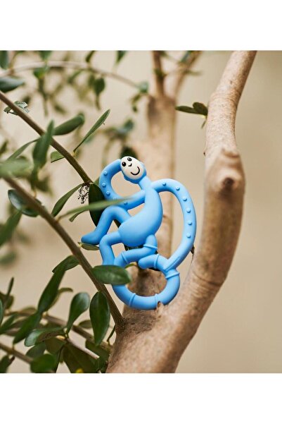 Matchstick Monkey عضاضة سيليكون / مونكي (أزرق فاتح)