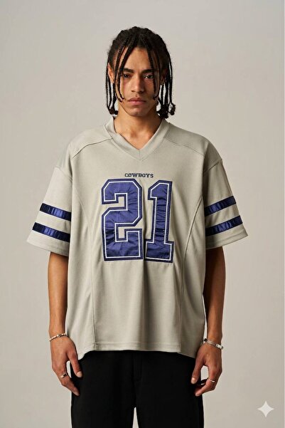 Bytrendyman Nfl Özel Tasarım Unisex Forma T-shirt Jersey Oversize Premium Nak...