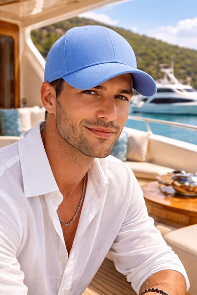 MARBERRY Pălărie pentru bărbați Bebe Mavi gabardină Lux, pachet de bumbac