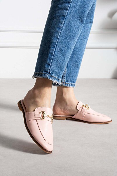 ShoeTek Loive Women's Slipper Front Buckled Powder Leather