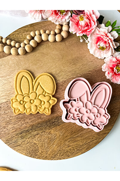 CESTOPİENO Floral Rabbit Ear Dough Sculpting/ Cookie/ Ceramic/ Polymer 8 cm M...