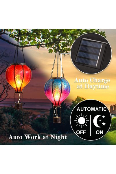 MUBX Solar Dekoratif Balon Bahçe Lambası IP65 Su Geçirmez Alev Efektli LED Aydınlatma