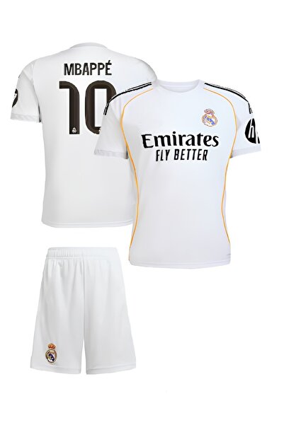 nesne giyim Real Madri'd Mbappe 2026 Yeni Sezon Futbol Çocuk Forması 2'Li Set...
