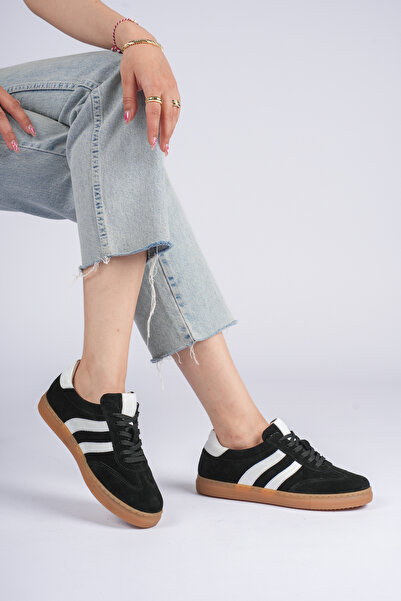 Cefi Shoes حذاء لندن الرياضي النسائي ذو سطح خارجي من الجلد ونعل داخلي مريح وناعم