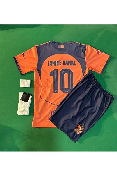 nesne giyim Barcelona La'mine Ya'mal 25/26 Yeni Sezon Çocuk Forması 4'lü Set(...