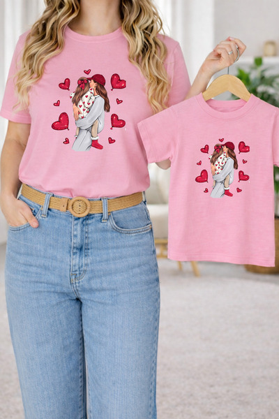 LORVEX Μπλουζάκι Mother Daughter Combination oversized – Μπλουζάκια για Μητέρ...