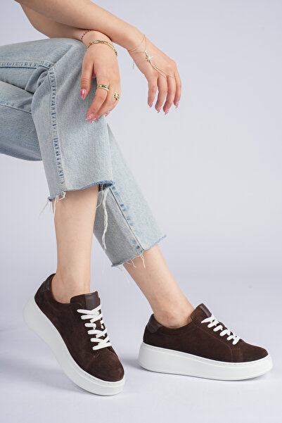 Nice Kadın Sneaker Deri Süet İçi Deri Comfort Yumuşak Taban Günlük Ayakkabı