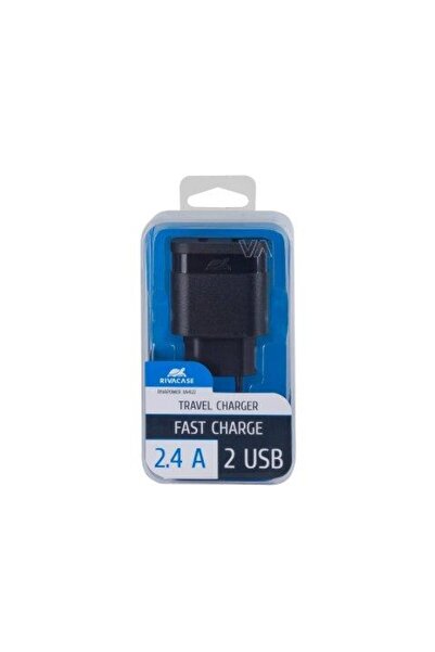 Rivacase VA 4122 B00 AC mains charger 2USB x 2.4A, black