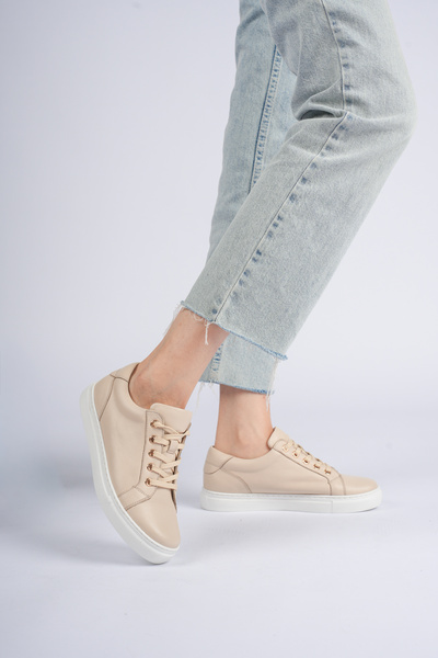 Cefi Shoes Sofia Women's Sneakers Genuine Leather Inside D Leather Comfort Y ...