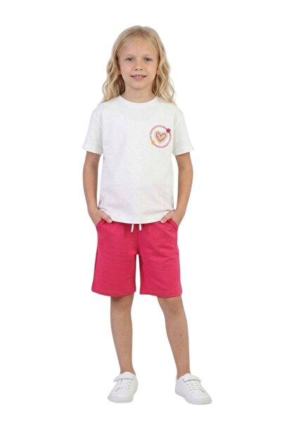 ERDEM KIDS Κοριτσίστικο Σετ Καρδιά με τύπωμα Δύο Νήματα P Βαμβάκι u Κάτω Άνω ...