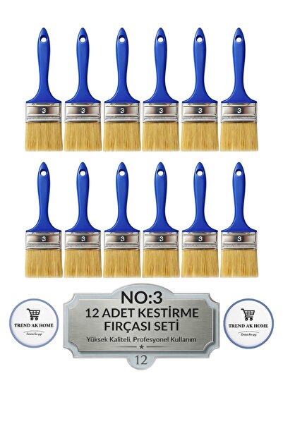 OSKAR FIRÇA Luxury No:3 Trimming Brush 12-Piece Set – Professional Series, Le...