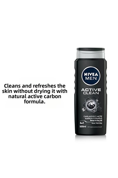 NIVEA جل الاستحمام الرجالي ذو الأبعاد العميقة 500 مل