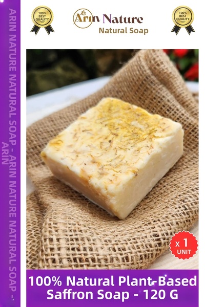 Carlburn # صابون الزعفران العشبي الأصلي 100% طبيعي برائحة جميلة لليدين والوجه...