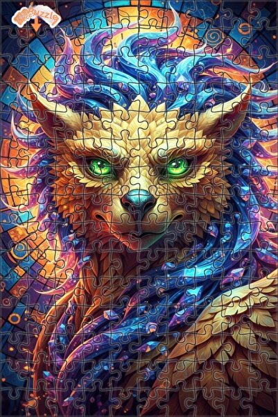 Esranın Dünyası Fantastic Crystal Mane Lion Art Puzzle 150 Pieces 20X30