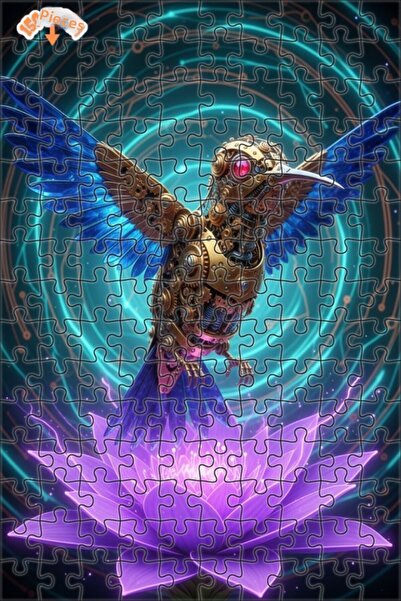 Esranın Dünyası Steam Mechanical Bumblebee Double-Decker Framed Wooden Puzzle...