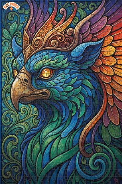 Esranın Dünyası Ancient Creature Oil Painting Lookalike Double-Layer Framed W...