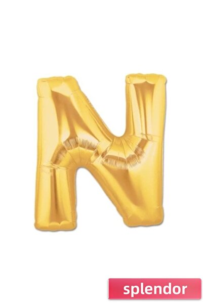 esplendor Gold Foil Letter N Balloon 1 Meter