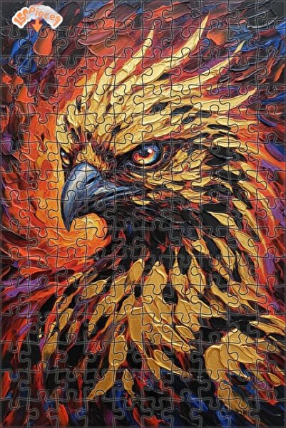 Esranın Dünyası لغز فني على شكل طائر الفينيق المقدس بتصميم لوحة زيتية 150 قطع...