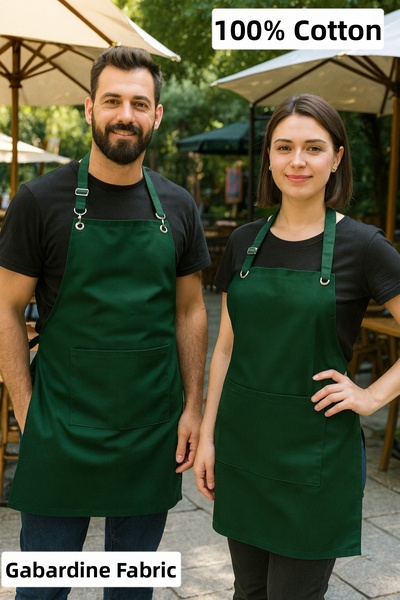 MUTLUGYM Gabardine Fabric 100% Cotton Adjustable Strap Waiter – Barista – Che...