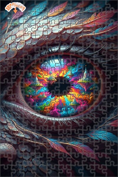 Esranın Dünyası The Magical World of the Eyes Double-Layer Framed Wooden Puzz...