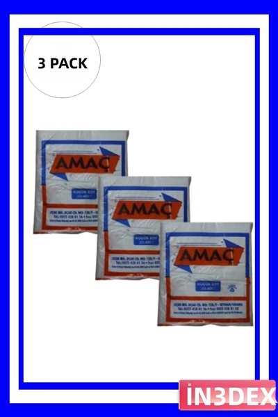 İN3DEX Transparent Hırçır Athlete Bag Small Size 25x42 Cm 650 Gr (3 Pack-Takr...