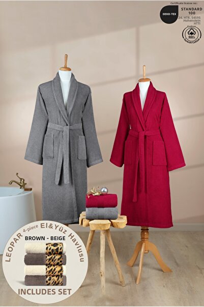 Ellaline Set de halate de baie Şalyaka cu dungi din bumbac 100% piese, certif...