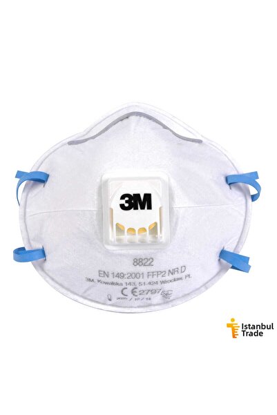 3M 8822 Ventilli Toz Maskesi FFP2 (10 Adet/Kutu)