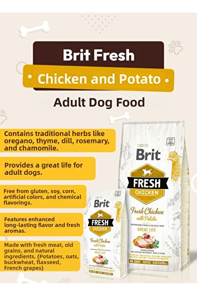 Brit Care Tavuklu Ve Patatesli Yetişkin Köpek Maması 12 Kg