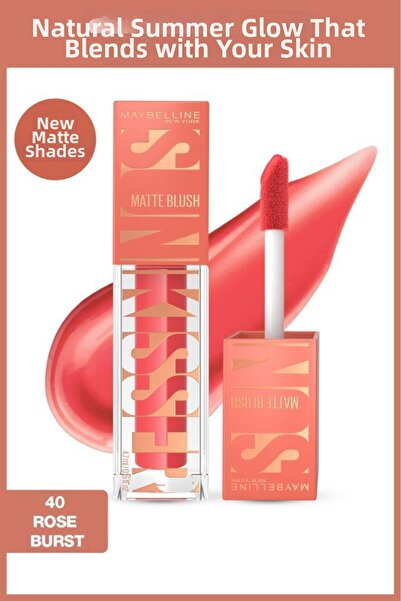 Maybelline New York Sunkisser Hazy Matte Likit Allık - 40 Rose Burst
