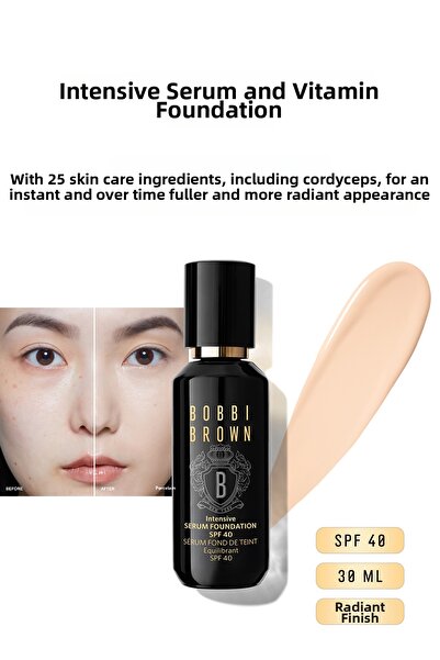 BOBBI BROWN Ser Intensiv E Vitaminli Fondöten Spf 40 Parlak Bitiş 30 ml - Por...