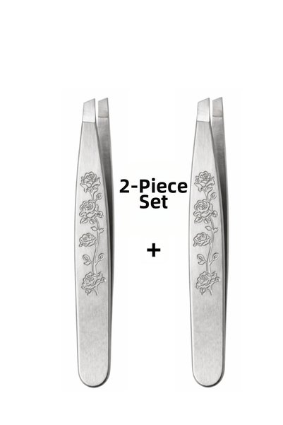 SheMask Tweezers Side Grip Eyebrow Tweezers Professional Stainless Steel Eyebrow Removal Tweezers Slant Tip Eyebrow Shaping